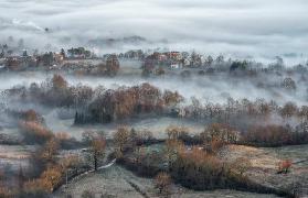 misty fields