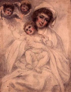 Mother and Child with Cherubs c.1790  an
