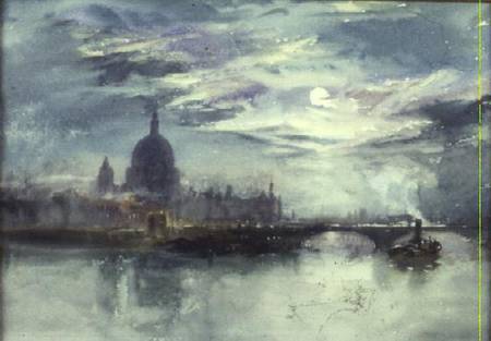 View of the Thames with St. Paul's in the Distance von Richard Henry Wright