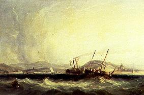 Erste Überquerung des Ärmelkanals durch das Dampfschiff Fulton von Richard Parkes Bonington