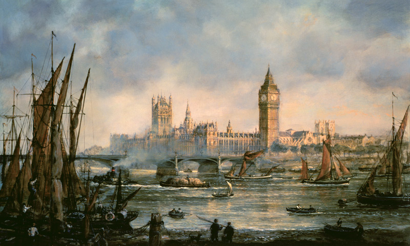 The Houses of Parliament and Westminster Bridge  von Richard  Willis