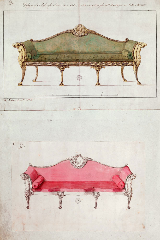Sofa designed von Robert Adam