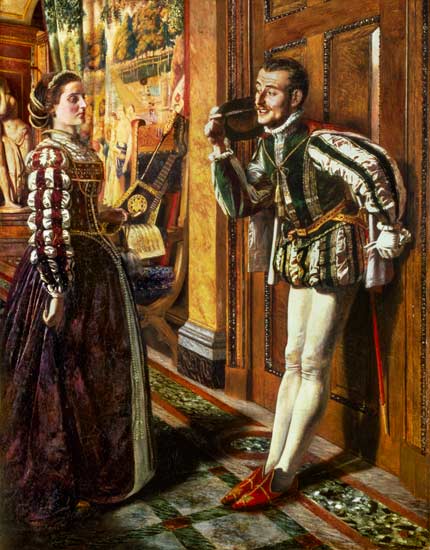 The Taming of the Shrew: Katherine and Petruchio von Robert Braithwaite Martineau