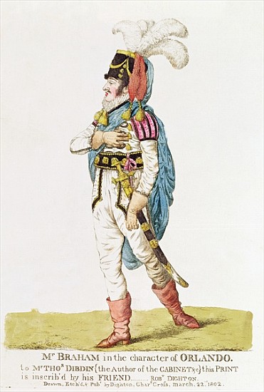 M.John Braham (1777-1856) the character of Orlando von Robert Dighton