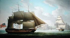 East Indiaman 'Cirencester' off St. Helena 1795