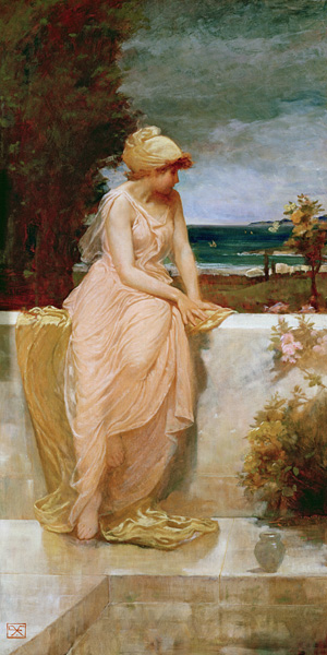 A Classical Maiden Looking Out to Sea von Robert Fowler