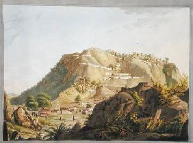 South-western view of Ootra-Durgum, illustration from 'Twelve Views of Mysore, the Country of Tippoo published