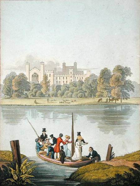 Eton College, and Ferry over the Thames, from 'The Naturama, or, Nature's Endless Transposition of V von Robert the Younger Havell