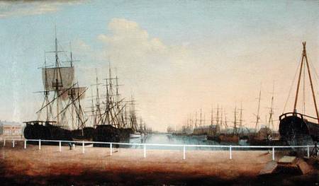 A West View of the New Dock at Kingston upon Hull von Robert Thew