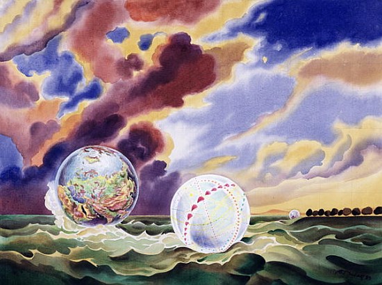 Dream Worlds, 1983 (liquitex on canvas)  von Robert  Tyndall
