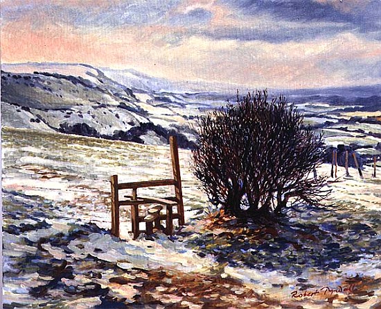 Sussex Stile, Winter, 1996  von Robert  Tyndall