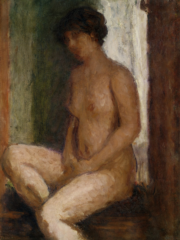 Seated Nude Against the Light von Roderic O'Conor