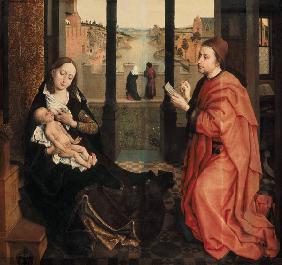 Maria wird vom heiligen Lukas gemalt 1440