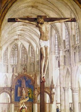 The Seven Sacraments Altarpiece, detail of Christ on the Cross c.1445