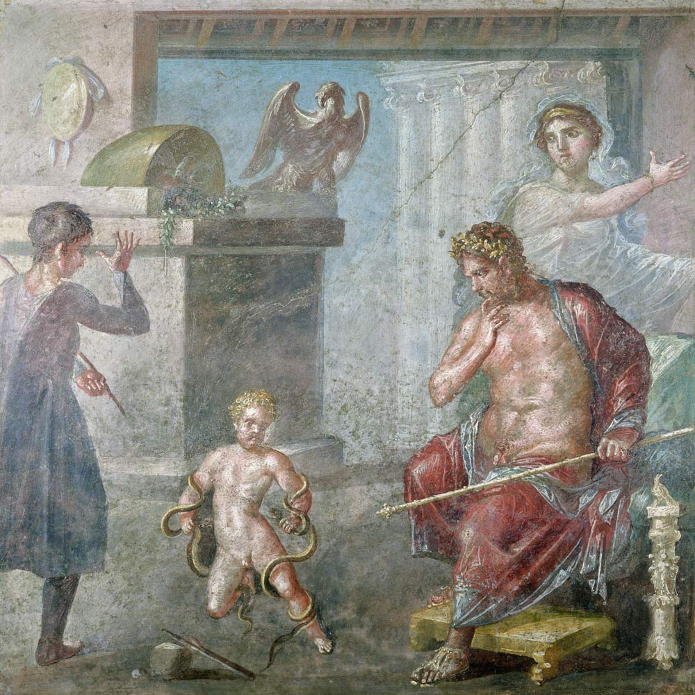 Hercules strangling the serpents as a child, Casa dei Vettii von Roman