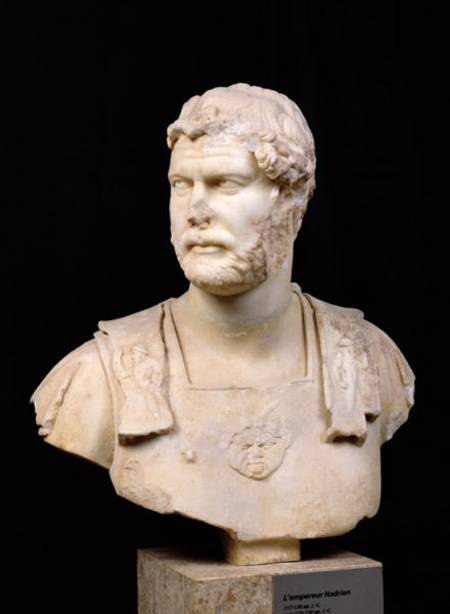 Bust of Emperor Hadrian (76-138) found in Crete von Roman