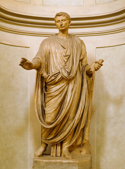 Emperor Augustus (63 BC-14 AD) von Roman