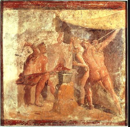 The Forge of Vulcan, from House VII, Pompeii von Roman