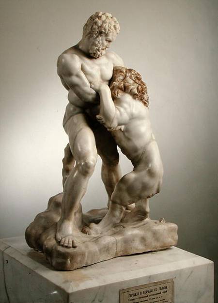 Heracles fighting the Lion von Roman