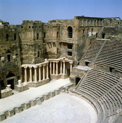 Roman theatre at Bosra (Busra), Syria, ancient capital of the province of Arabia, c.5th century (pho von Roman