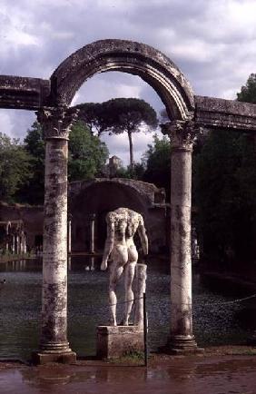 Canopus canal with a nude sculpture AD 118-128