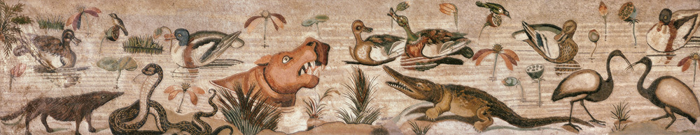 Nile Scene, from the Casa del Fauno (House of the Faun) Pompeii (mosaic) von Roman 1st century BC