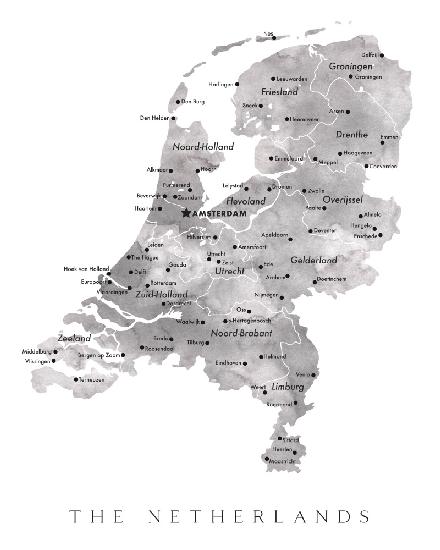 Graue Karte der Niederlande