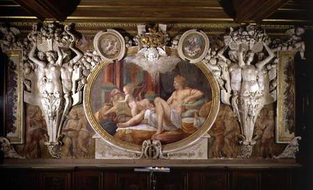 Danae, detail of decorative scheme in the Gallery of Francis I von Rosso Fiorentino