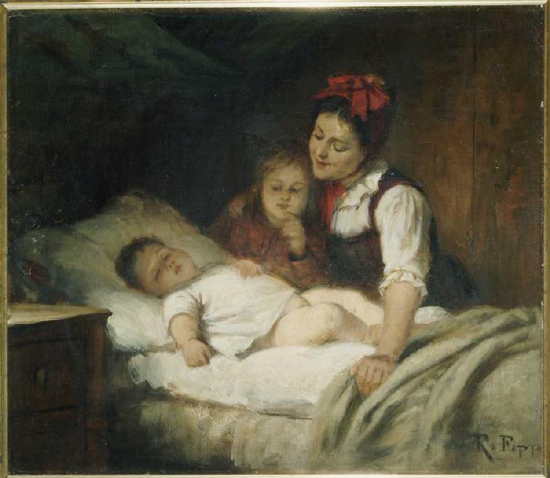Das schlafende Kleinkind. von Rudolf Epp