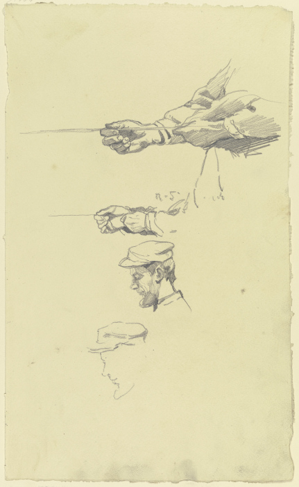 Kopf und Hände eines Arbeiters aus der "Großen Spinnerei von Edam" von Rudolf Gudden