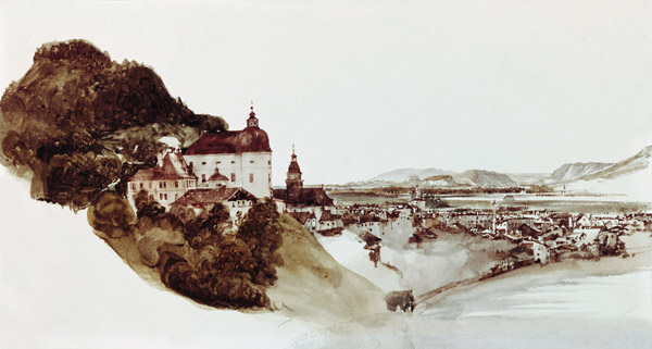 Hallein bei Berchtesgaden von Rudolf von Alt