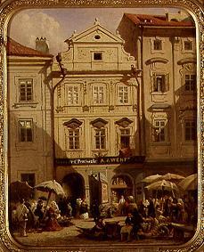 Obstmarkt in Prag von Rudolf von Alt