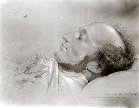 Felix Mendelssohn (1809-47) on his deathbed, c.1847