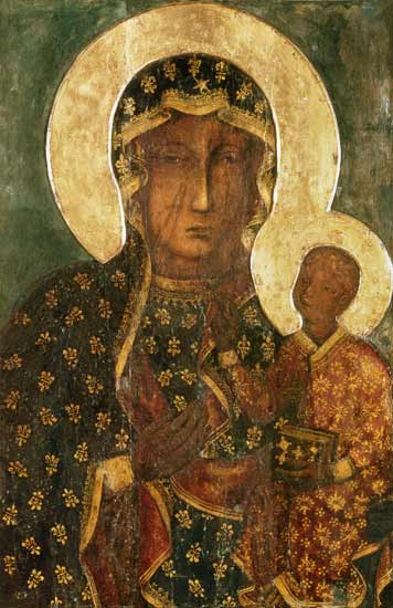 The Black Madonna of Jasna Gora, Byzantine-Russian icon von Russian School