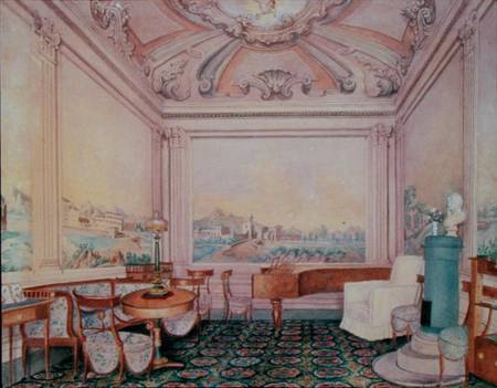 Interior of the reception room in a manor house von Russian School