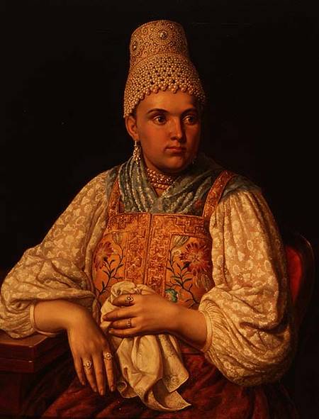 Portrait of Anna Petrovna Filatova von Russian School