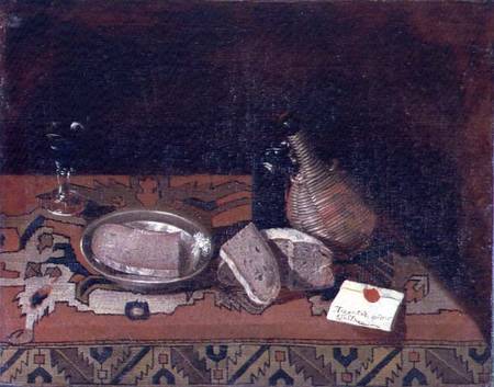 Still Life with a Carpet Tablecloth von Russian School
