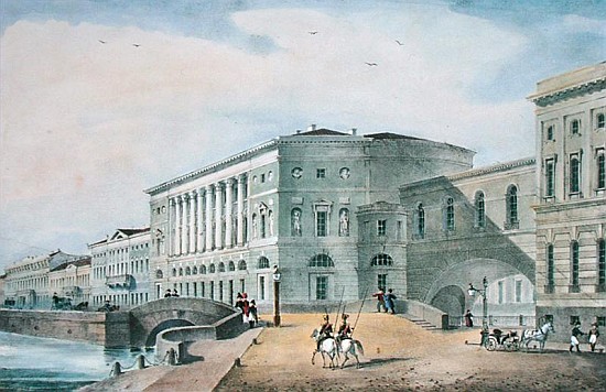 The Hermitage Theatre as Seen from the Vassily Island von Russian School