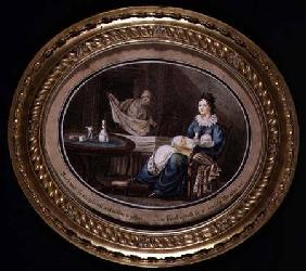 Interior with a Mother Nursing her Baby c.1820  on