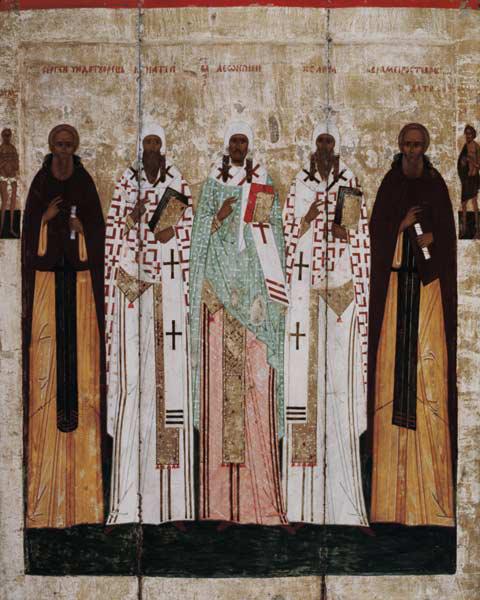 St. Sergius of Radonesh with the Saints of Rostov late 15th