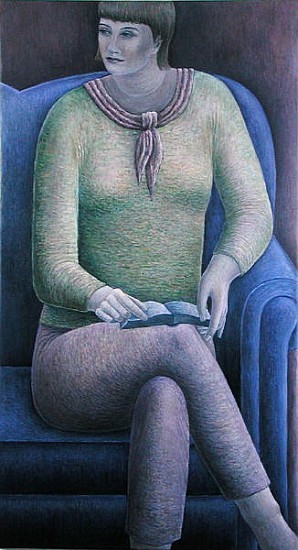 Woman Reading, 1999 (oil on canvas)  von Ruth  Addinall