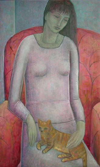 Woman with Cat 2014