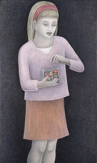 Young Girl with Sweets, 2007 (oil on canvas)  von Ruth  Addinall