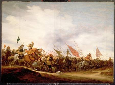 A Battle Scene von Salomon van Ruisdael or Ruysdael