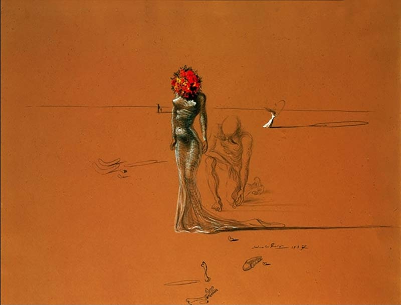 Female with Head of Flowers von Salvador Dali