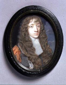 Portrait Miniature of a Young Man in Grey c.1660-5