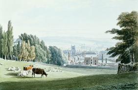 Bristol from below the Royal Fort, Tyndall's Park 1825