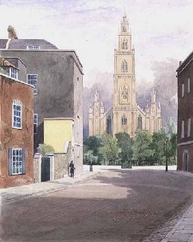 St. Paul's Church, Portland Square, from Surrey Street 1825