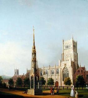 A View of Bristol High Cross and Cathedral c.1750