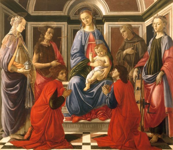 Enthroned Madonna & Saints / Botticelli von Sandro Botticelli